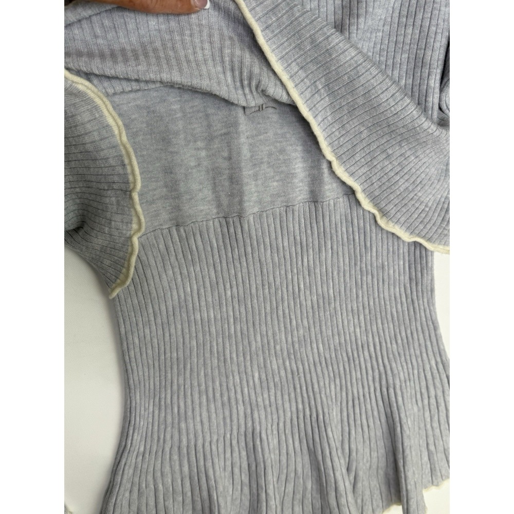 Daily Practice by Anthropologie Miles Sweater Dress 1/4 Zip Gray Blue Size M - Picture 7 of 10
